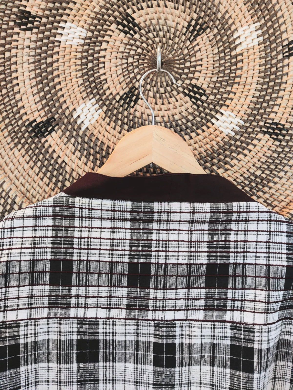 Unisex Black and White Checks Jacket