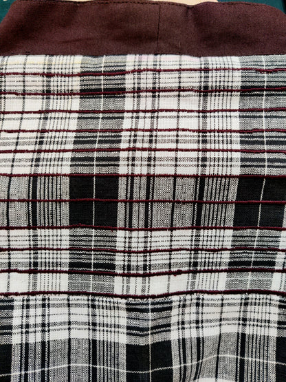 Unisex Black and White Checks Jacket