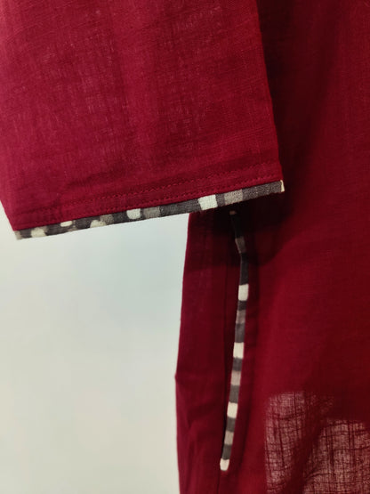Women's Maroon Long Shirt