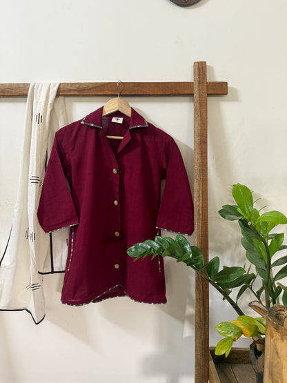 Women's Maroon Long Shirt